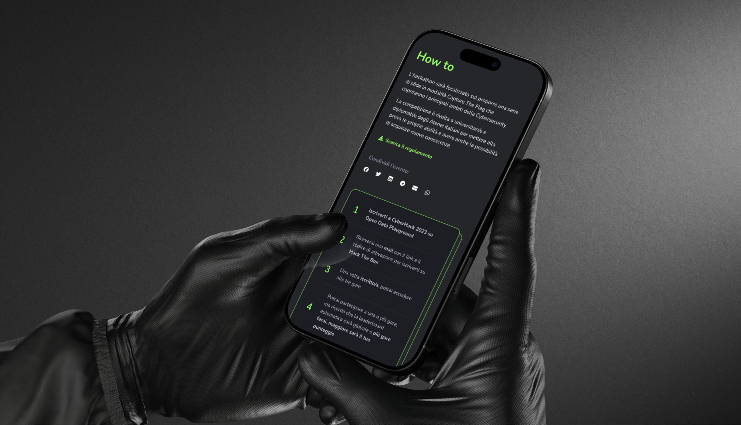 CyberHack, Mobile Landing Page
