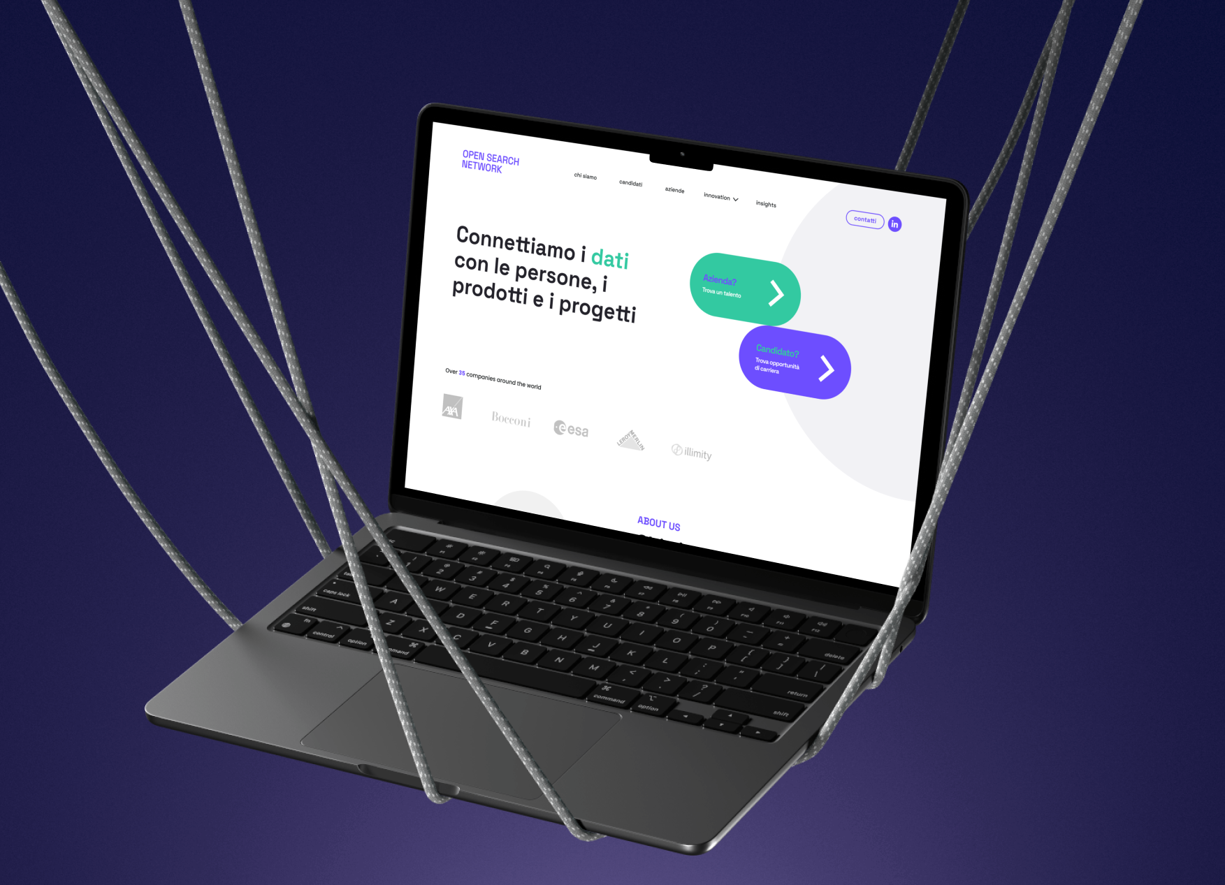 Open Search Network, Desktop Homepage Mockup